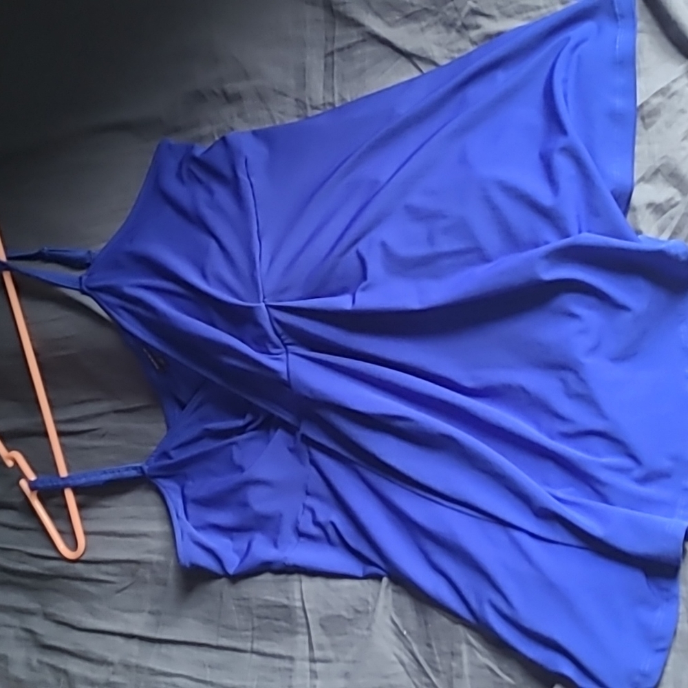 Royal Blue Low Cut Tank Top